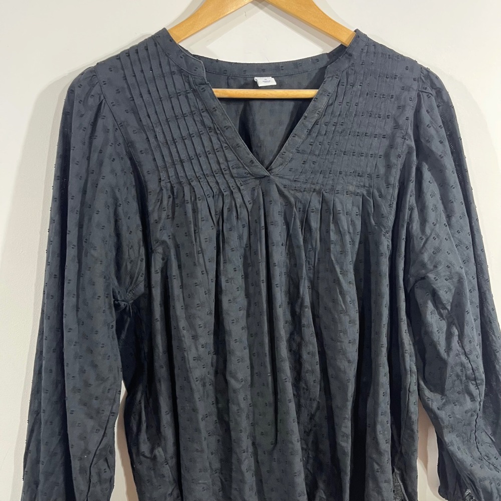 Old Navy Renfair Peasant Pintuck Top Fairy Grunge Womens Medium Dark Cottagecore